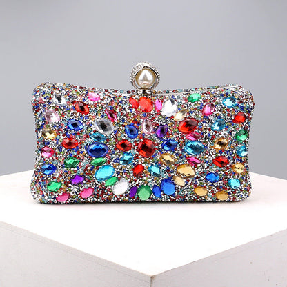 Casual Patchwork Chains Rhinestone Bags(8 Colors)