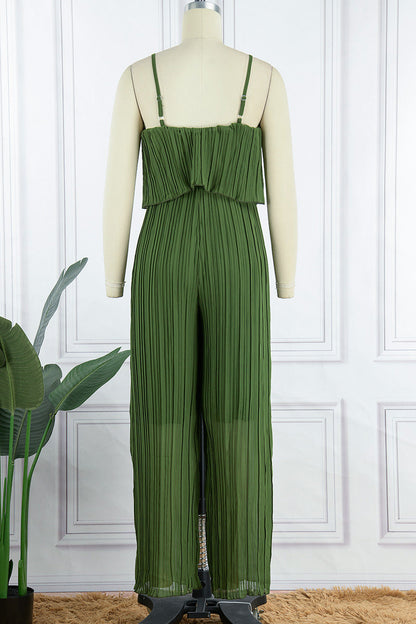 Mono informal sencillo, holgado, sin tirantes y con pliegues lisos (3 colores)