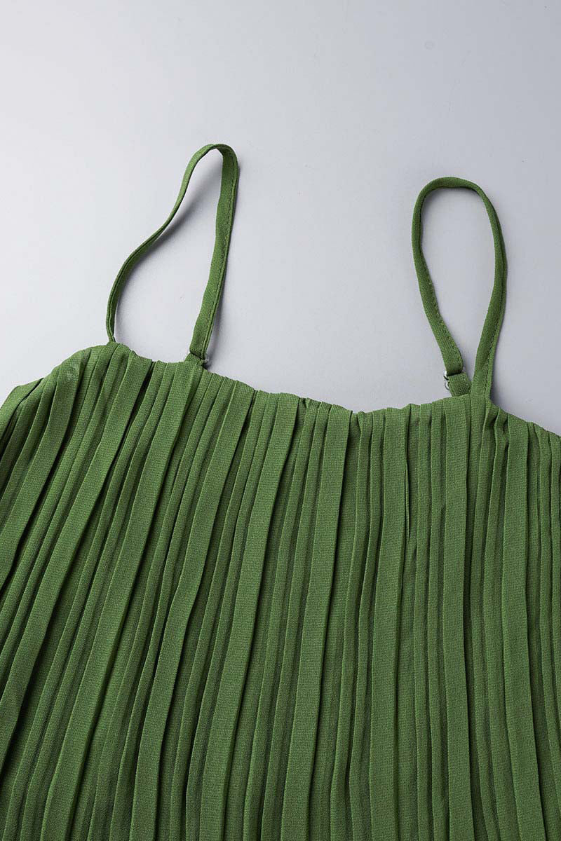 Mono informal sencillo, holgado, sin tirantes y con pliegues lisos (3 colores)