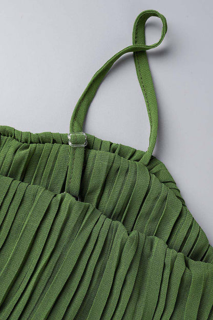 Mono informal sencillo, holgado, sin tirantes y con pliegues lisos (3 colores)