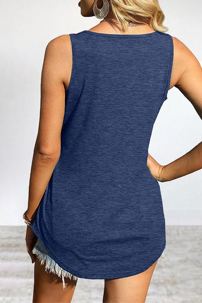 Blusa informal sencilla de color liso con cuello cuadrado (4 colores)