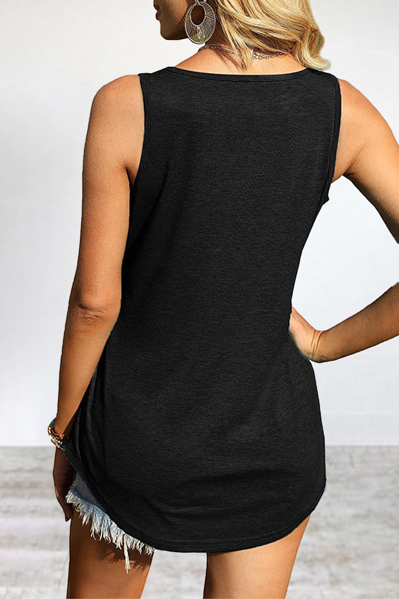 Blusa informal sencilla de color liso con cuello cuadrado (4 colores)