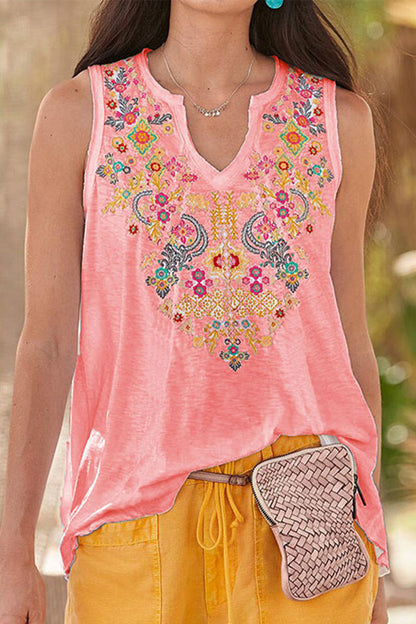 Tops casuales universitarios con cuello en V y patchwork de tótem nacional (8 colores)