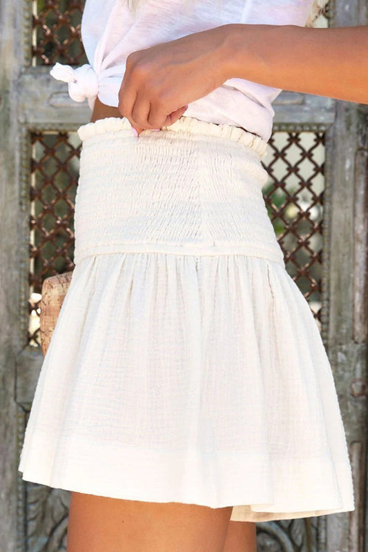 Sexy Sweet Solid Solid Color High Waist Type A Solid Color Bottoms(9 Colors)