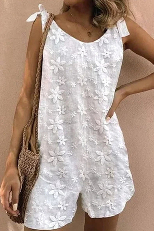 Mono informal dulce de color liso con lazo y cuello redondo