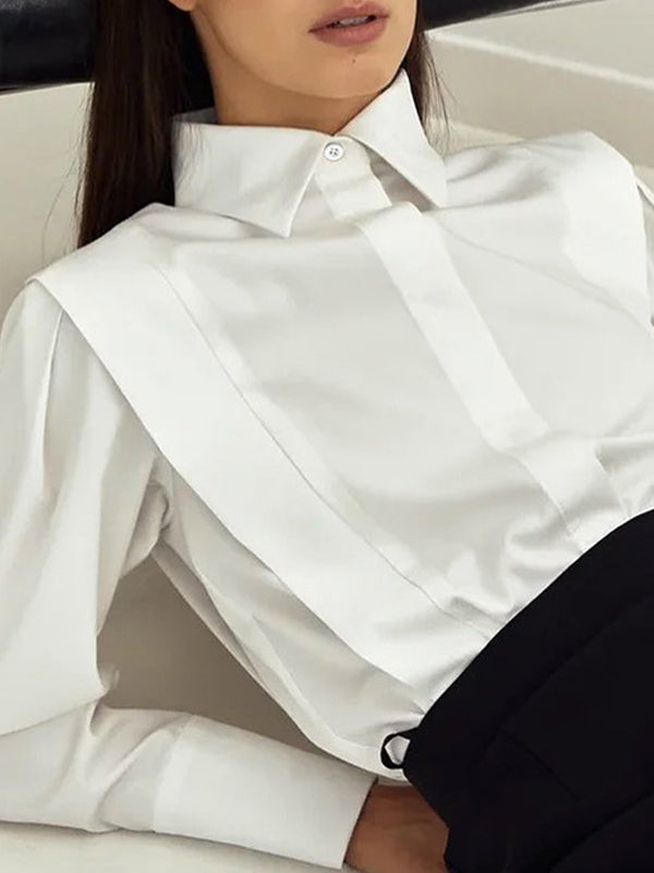 Solid Loose Long Sleeves Shirts
