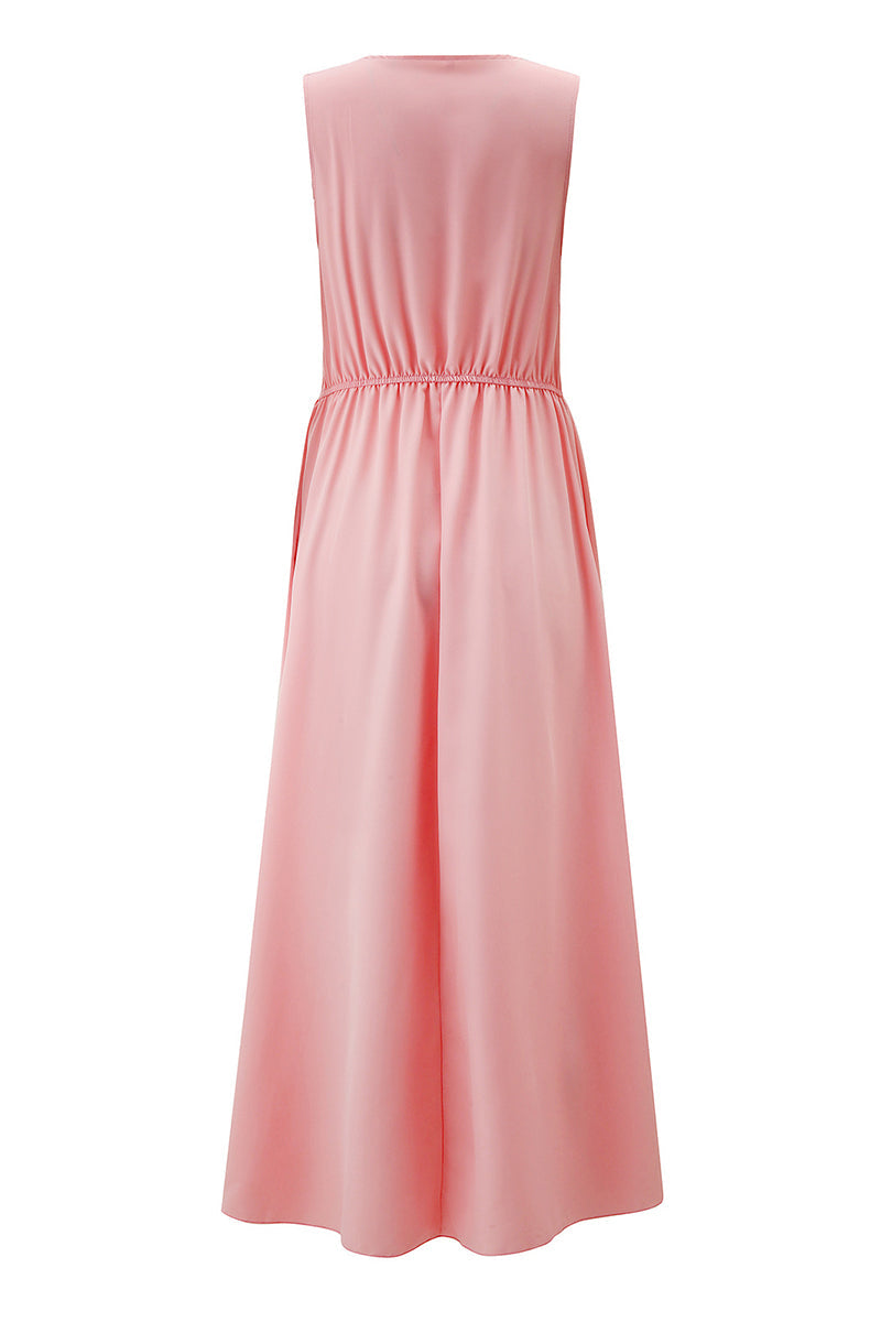 Sexy Simplicity Solid Slit V Neck Princess Dresses(6 Colors)