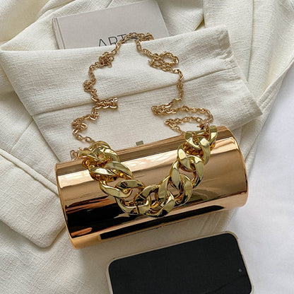 Casual Solid Patchwork Chains Bags