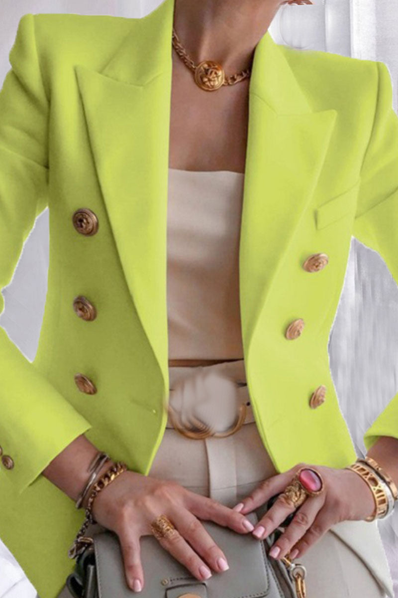 Prendas de abrigo informales de moda con cuello vuelto y parches lisos (8 colores)