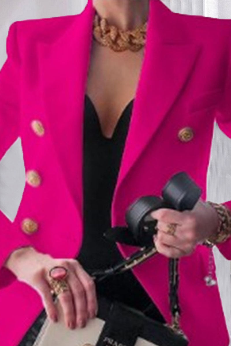 Prendas de abrigo informales de moda con cuello vuelto y parches lisos (8 colores)