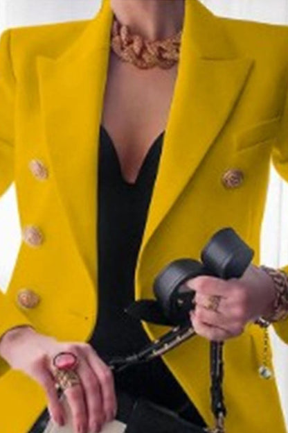 Prendas de abrigo informales de moda con cuello vuelto y parches lisos (8 colores)