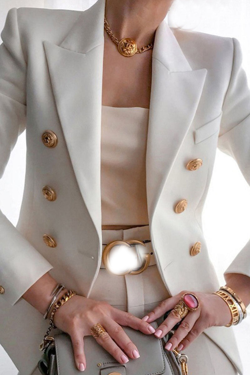 Prendas de abrigo informales de moda con cuello vuelto y parches lisos (8 colores)