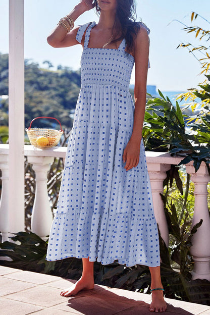 Vestidos estampados con tirantes finos, patchwork y lunares de moda urbana