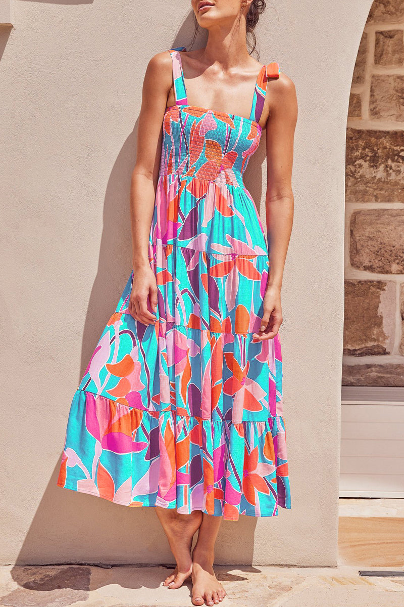 Vestidos estampados con tirantes finos, patchwork y lunares de moda urbana