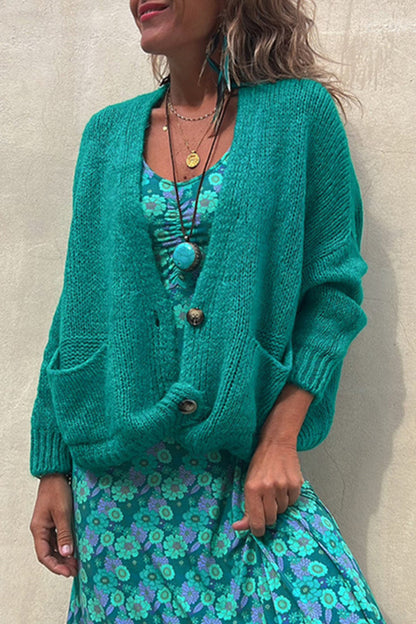 Elegantes blusas de cuello en V con bolsillos sólidos
