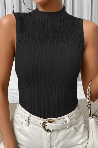 Sexy Simplicity Solid See-through Half A Turtleneck Tops(8 Colors)