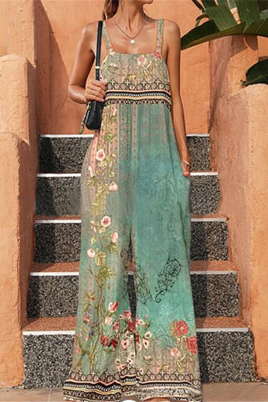 Monos holgados con bolsillos y estampados casuales