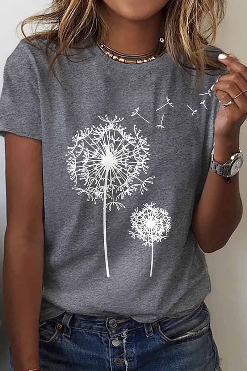 Camisetas de cuello redondo con estampado urbano (8 colores)