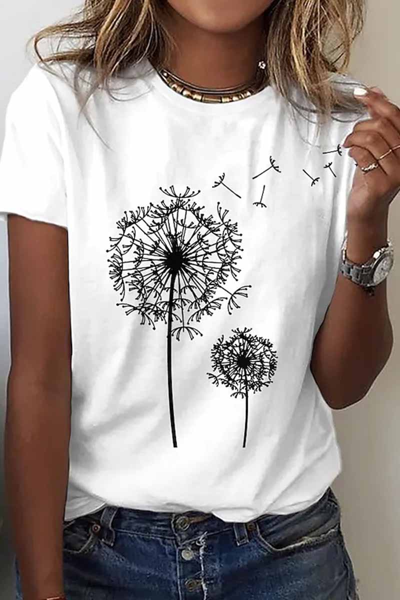 Camisetas de cuello redondo con estampado urbano (8 colores)