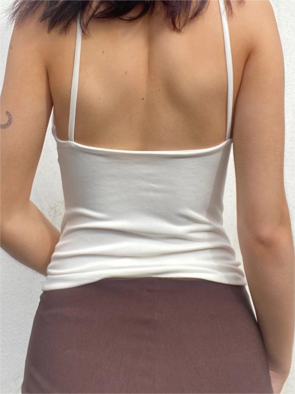 Cut-Out Crop Cami Top with O-Ring Design