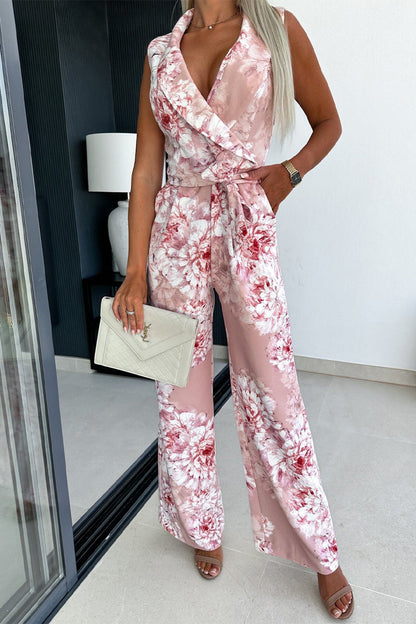 Monos holgados informales de calle con cuello vuelto y frenillo