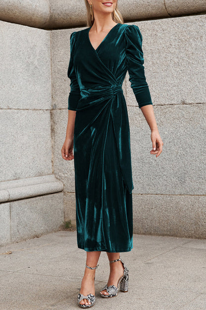 Celebrities Elegant Solid Strap Design V Neck Princess Dresses(6 Colors)
