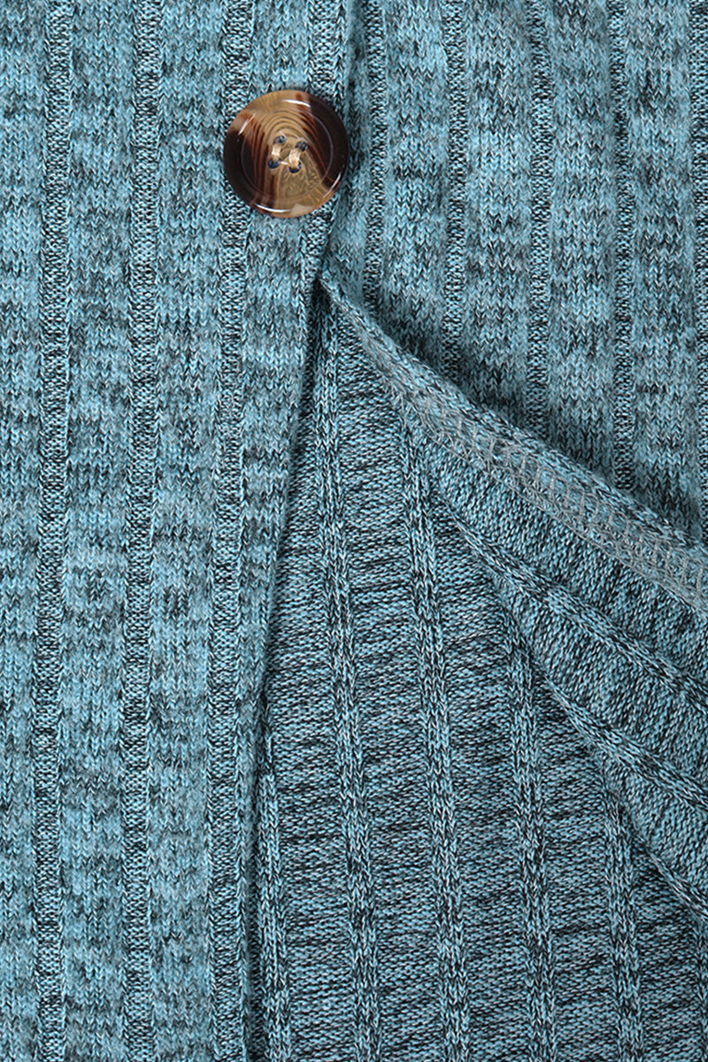 Street Solid Buttons O Neck Sweaters(5 Colors)