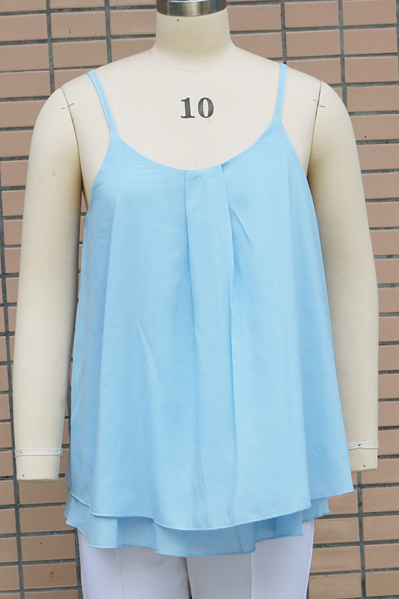 Sweet Solid Patchwork U Neck Tops(7 Colors)