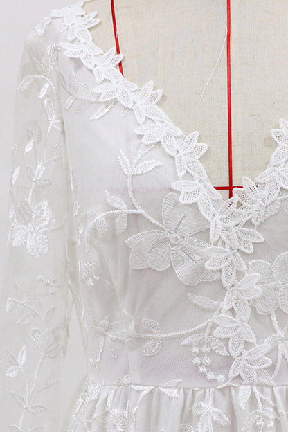 Formal Solid Lace Patchwork V Neck Evening Dress Dresses