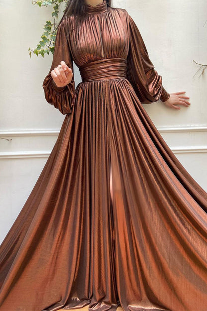 Elegantes vestidos de princesa con contraste sólido