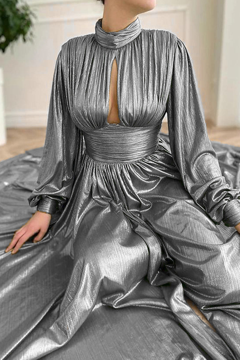 Elegantes vestidos de princesa con contraste sólido