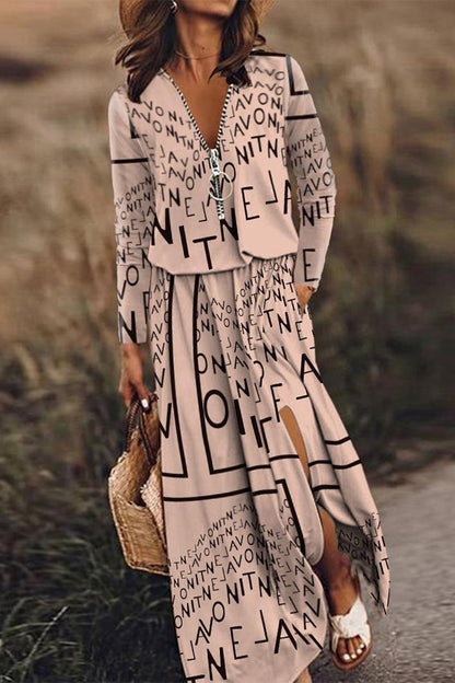 Casual Patchwork Zipper V Neck Irregular Dress Dresses(6 Colors)