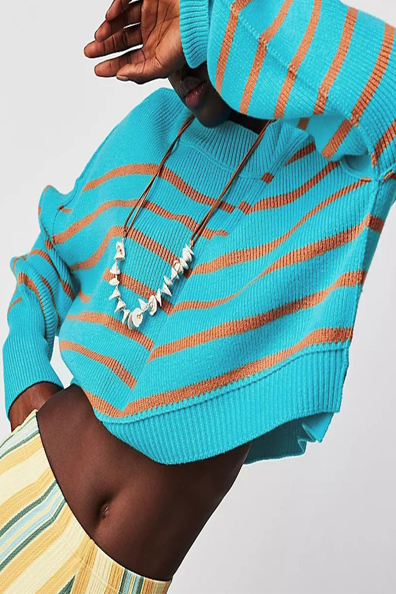 Tops casuales de cuello redondo con parches sólidos