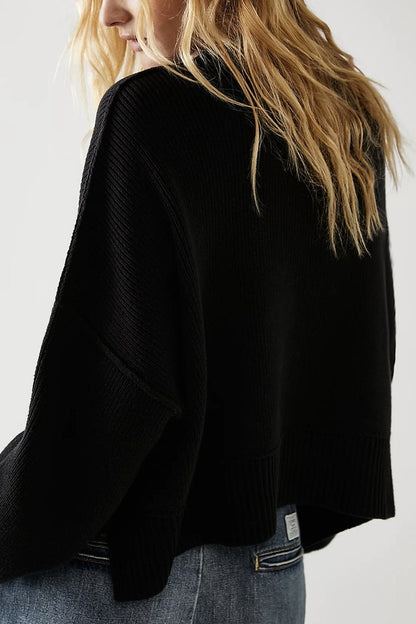 Tops casuales de cuello redondo con parches sólidos