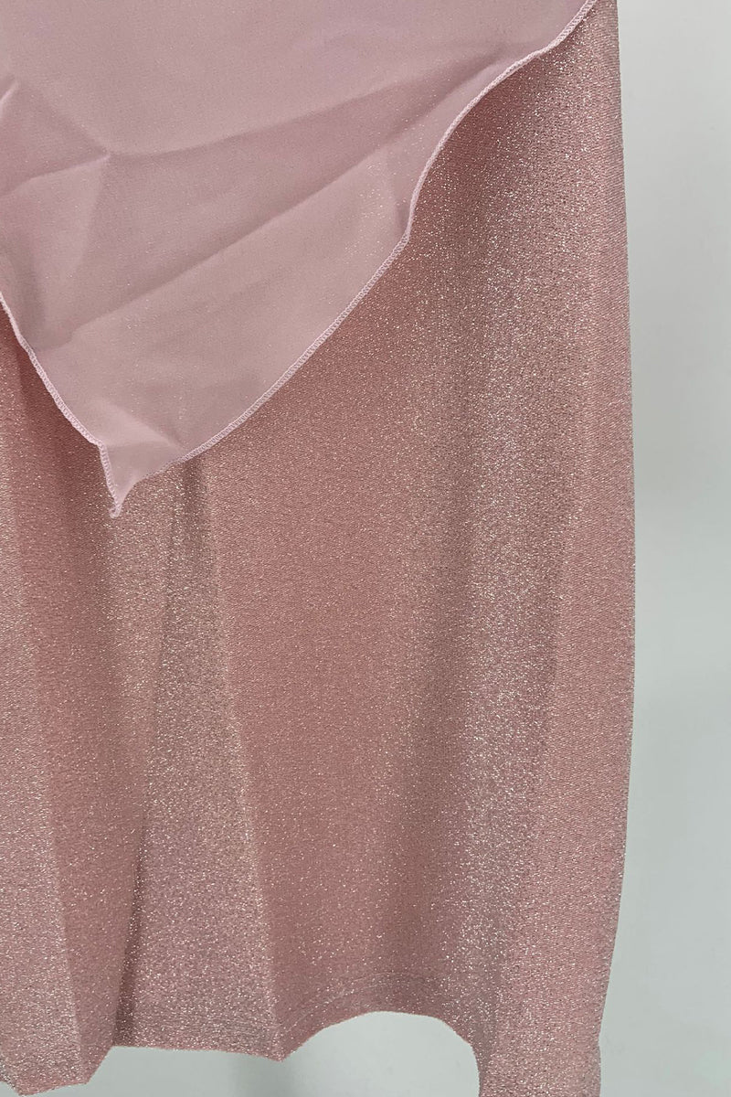 Sexy Color Block Sequins O Neck One Step Skirt Dresses