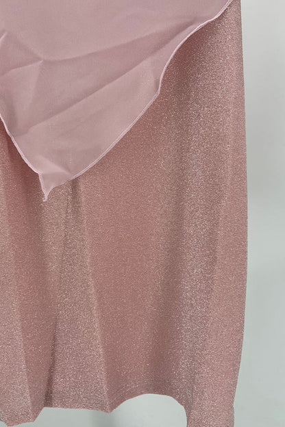 Sexy Color Block Sequins O Neck One Step Skirt Dresses