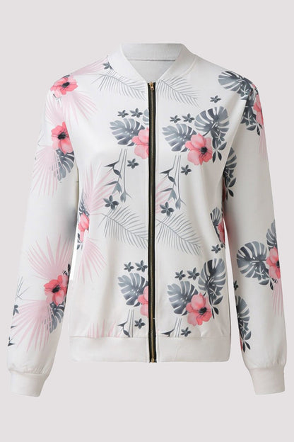 Prendas de abrigo informales con cuello redondo y diseño de patchwork floral