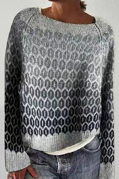 Suéteres casuales de cuello redondo con contraste de bloques de color (8 colores)