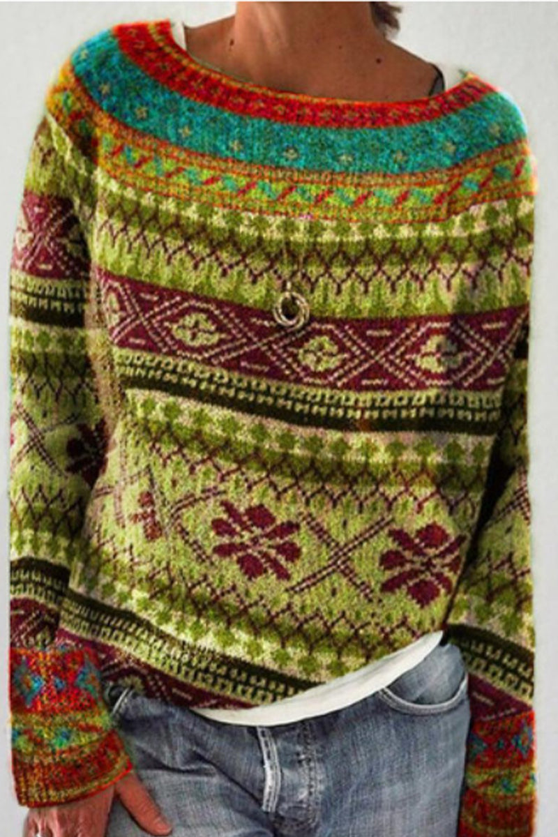 Suéteres casuales de cuello redondo con contraste de bloques de color (8 colores)