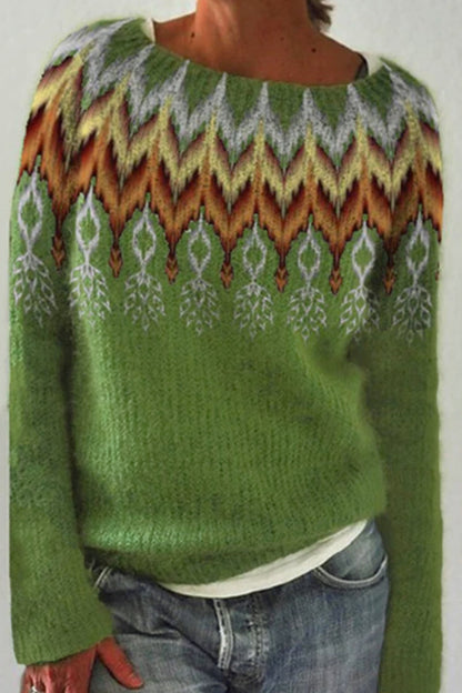 Suéteres casuales de cuello redondo con contraste de bloques de color (8 colores)