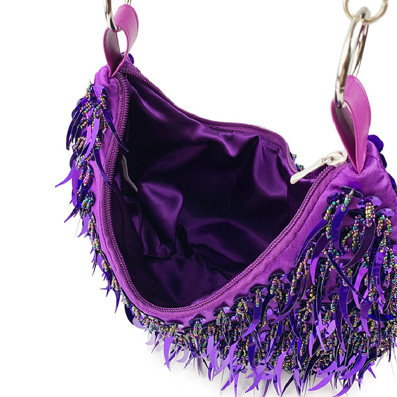 Casual Solid Patchwork Beaded Bags(6 Colors)