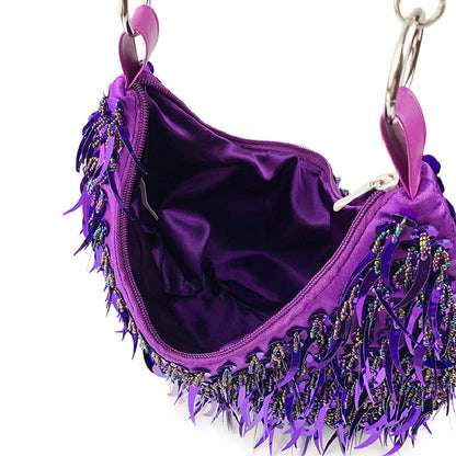 Casual Solid Patchwork Beaded Bags(6 Colors)