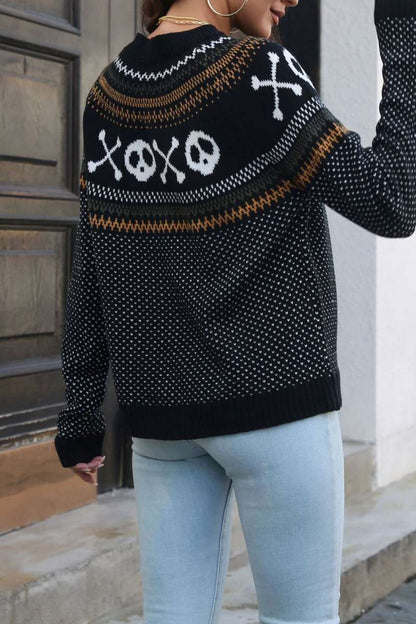 Casual Patchwork Contrast O Neck Tops