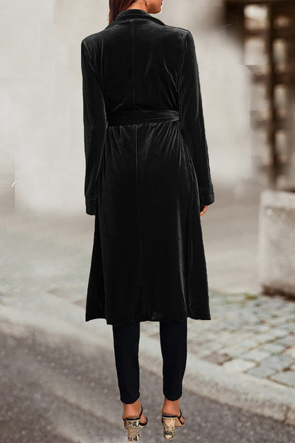 Elegante abrigo de estilo británico con cuello vuelto y bolsillos lisos (4 colores)