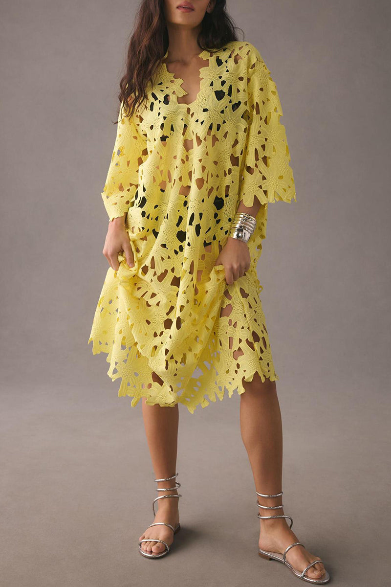 Traje de baño sexy de vacaciones, liso, ahuecado, para cubrirse (5 colores)