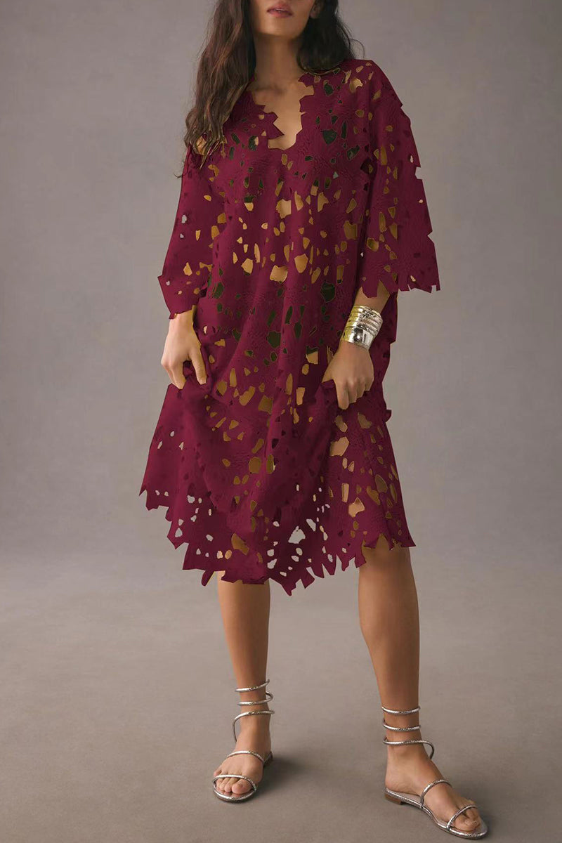 Traje de baño sexy de vacaciones, liso, ahuecado, para cubrirse (5 colores)