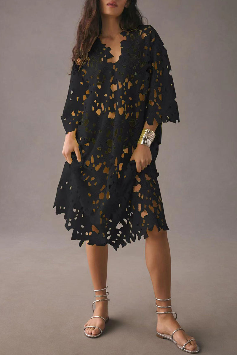 Traje de baño sexy de vacaciones, liso, ahuecado, para cubrirse (5 colores)