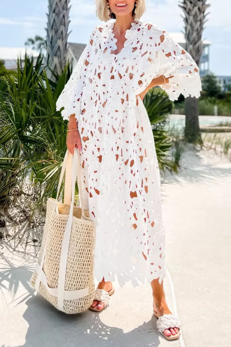 Traje de baño sexy de vacaciones, liso, ahuecado, para cubrirse (5 colores)