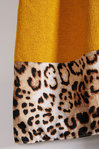 Cárdigan informal con cuello patchwork y bloques de color