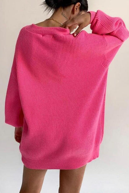 Prendas de abrigo informales con cuello en V y botones lisos (7 colores)